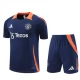 Dětský Manchester United Tréninkový Dres Soupravy 2024-25 - Shorts Modrá