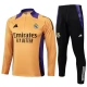 Dětský Real Madrid Tréninková Mikina Soupravy 2024-25 - 1-4 Zip Oranžová