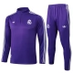 Dětský Real Madrid Tréninková Mikina Soupravy 2025-26 - 1-4 Zip Nachová