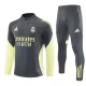 Dětský Real Madrid Tréninková Mikina Soupravy 2025-26 - 1-4 Zip Šedá