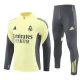 Dětský Real Madrid Tréninková Mikina Soupravy 2025-26 - 1-4 Zip Žlutá