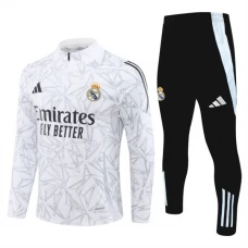 Dětský Real Madrid Tréninkové Soupravy 2024-25 - 1-4 Zip Bílá