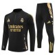 Dětský Real Madrid Tréninkové Soupravy 2024-25 - 1-4 Zip Černá Gold