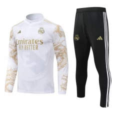 Dětský Real Madrid Tréninkové Soupravy 2024-25 - 1-4 Zip Dragon Gold