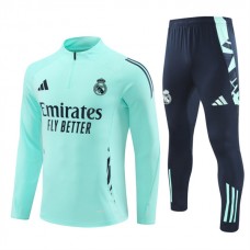 Dětský Real Madrid Tréninkové Soupravy 2024-25 - 1-4 Zip Modrá