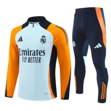 Dětský Real Madrid Tréninkové Soupravy 2024-25 - 1-4 Zip Oranžová