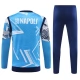 Dětský SSC Napoli Tréninková Mikina Soupravy 2024-25 - 1-4 Zip Modrá