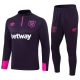 Dětský West Ham United Tréninková Mikina Soupravy 2024-25 - 1-4 Zip Nachová