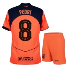 Dres FC Barcelona Pedri 8 Dětský 3. Sada 2025-26 Fotbalové Dresy