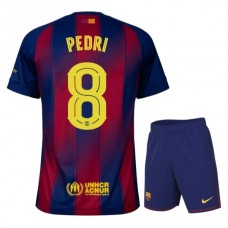 Dres FC Barcelona Pedri 8 Dětský Domácí Sada 2025-26 Fotbalové Dresy