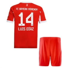 Dres FC Bayern Mnichov Luis Díaz 14 Dětský Domácí Sada 2025-26 Fotbalové Dresy