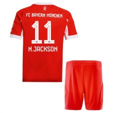 Dres FC Bayern Mnichov N.Jackson 11 Dětský Domácí Sada 2025-26 Fotbalové Dresy