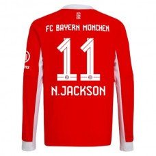 Dres FC Bayern Mnichov N.Jackson 11 Domácí Sada 2025-26 Dlouhý Rukáv Fotbalové Dresy