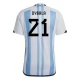 Dresy Argentina Fotbalové Reprezentace 2022 Paulo Dybala 21 Domácí