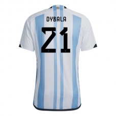 Dresy Argentina Mistrovství Světa ve Fotbale 2022 Paulo Dybala 21 Domácí