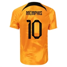 Dresy Nizozemsko Mistrovství Světa ve Fotbale 2022 Memphis Depay 10 Domácí