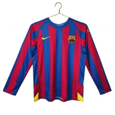 FC Barcelona Champions League Retro Domácí Dres 2005-06 Dlouhý Rukáv