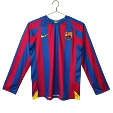 FC Barcelona Retro Domácí Dres 2005-06 Dlouhý Rukáv
