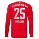 FC Bayern München Fotbalový Dres 2022-23 Thomas Müller 25 Domácí Dlouhý Rukáv