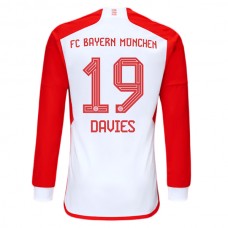 FC Bayern München Fotbalový Dres 2023-24 Alphonso Davies 19 Domácí Dlouhý Rukáv