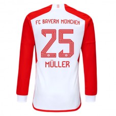 FC Bayern München Fotbalový Dres 2023-24 Thomas Müller 25 Domácí Dlouhý Rukáv