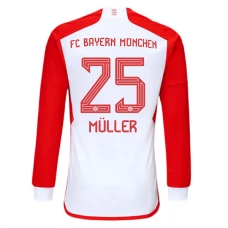FC Bayern München Fotbalový Dres 2023-24 Thomas Müller 25 Domácí Dlouhý Rukáv