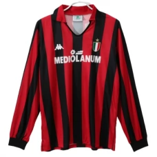 Fotbalové Dresy AC Milan Domácí Retro 1988-89 Dlouhý Rukáv