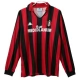 Fotbalové Dresy AC Milan Domácí Retro 1988-89 Dlouhý Rukáv