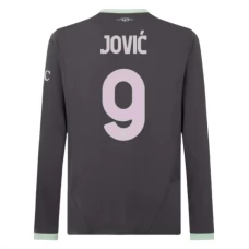 Fotbalové Dresy AC Milan Jović 9 Alternativní 2024-25 Dlouhý Rukáv