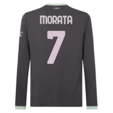 Fotbalové Dresy AC Milan Morata 7 Alternativní 2024-25 Dlouhý Rukáv