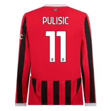 Fotbalové Dresy AC Milan Pulisic 11 Domácí 2024-25 Dlouhý Rukáv
