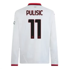 Fotbalové Dresy AC Milan Pulisic 11 Venkovní 2024-25 Dlouhý Rukáv
