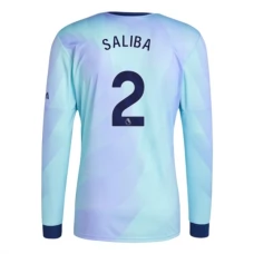 Fotbalové Dresy Arsenal Saliba 2 Alternativní 2024-25 Dlouhý Rukáv