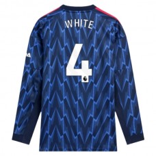 Fotbalové Dresy Arsenal White 4 Venkovní 2025-26 Dlouhý Rukáv