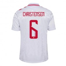 Fotbalové Dresy Dánsko Christensen 6 Venkovní Euro 2024