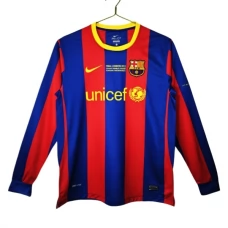 Fotbalové Dresy FC Barcelona Domácí Retro 2010-11 Dlouhý Rukáv