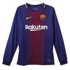 Fotbalové Dresy FC Barcelona Domácí Retro 2017-18 Dlouhý Rukáv