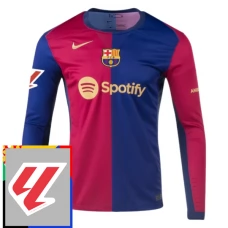 Fotbalové Dresy FC Barcelona Domácí With La Liga Patch 2024-25 Dlouhý Rukáv