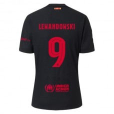 Fotbalové Dresy FC Barcelona Lewandowski 9 Venkovní 2024-25