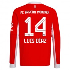 Fotbalové Dresy FC Bayern Mnichov Luis Díaz 14 Domácí 2025-26 Dlouhý Rukáv