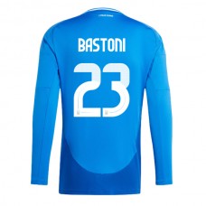 Fotbalové Dresy Itálie Bastoni 23 Domácí Euro 2024 Dlouhý Rukáv