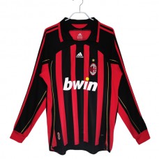 Fotbalové Dresy Komplet AC Milan Domácí Retro 2006-07 Dlouhý Rukáv