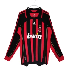 Fotbalové Dresy Komplet AC Milan Domácí Retro 2006-07 Dlouhý Rukáv