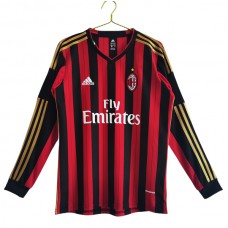 Fotbalové Dresy Komplet AC Milan Domácí Retro 2013-14 Dlouhý Rukáv