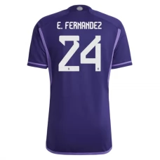 Fotbalové Dresy Komplet Argentina Mistrovství Světa ve Fotbale 2022 E.Fernandez 24 Venkovní