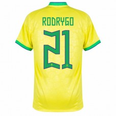 Fotbalové Dresy Komplet Brazílie Mistrovství Světa ve Fotbale 2022 Rodrigo 21 Domácí