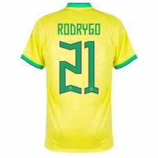 Fotbalové Dresy Komplet Brazílie Mistrovství Světa ve Fotbale 2022 Rodrigo 21 Domácí