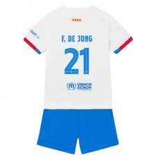 Fotbalové Dresy Komplet FC Barcelona Dětské F.De Jong 21 Venkovní 2023-24