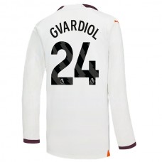 Fotbalové Dresy Komplet Manchester City Gvardiol 24 Venkovní 2023-24 Dlouhý Rukáv