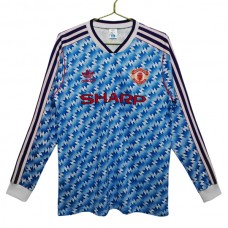 Fotbalové Dresy Komplet Manchester United Venkovní Retro 1990-92 Dlouhý Rukáv